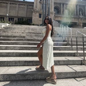 House of CB - "Carina" Lemon Floral Bustier Midi Dress (+Gift)